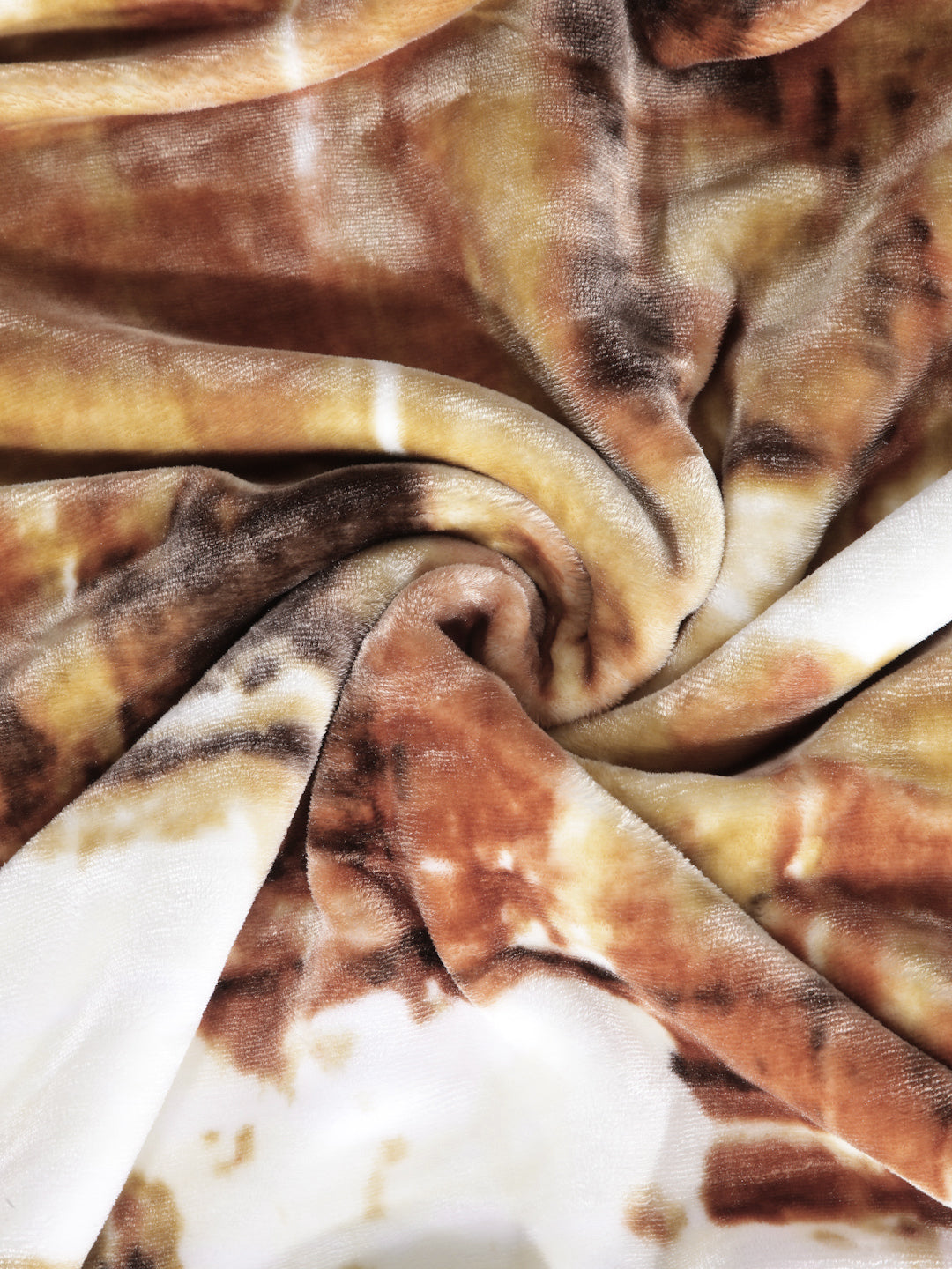 Arrabi Brown Abstract Wool Blend 950 GSM Full Size Double Bed Blanket (220 X 210 cm)