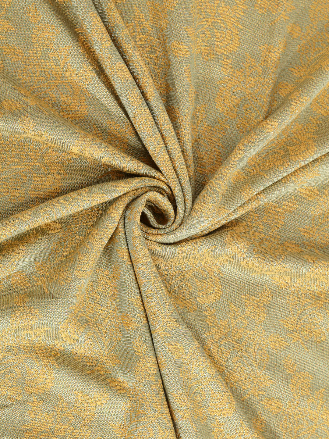 Arrabi Yellow Floral Handwoven Cotton King Size Bedsheet with 2 Pillow Covers (260 X 230 cm)