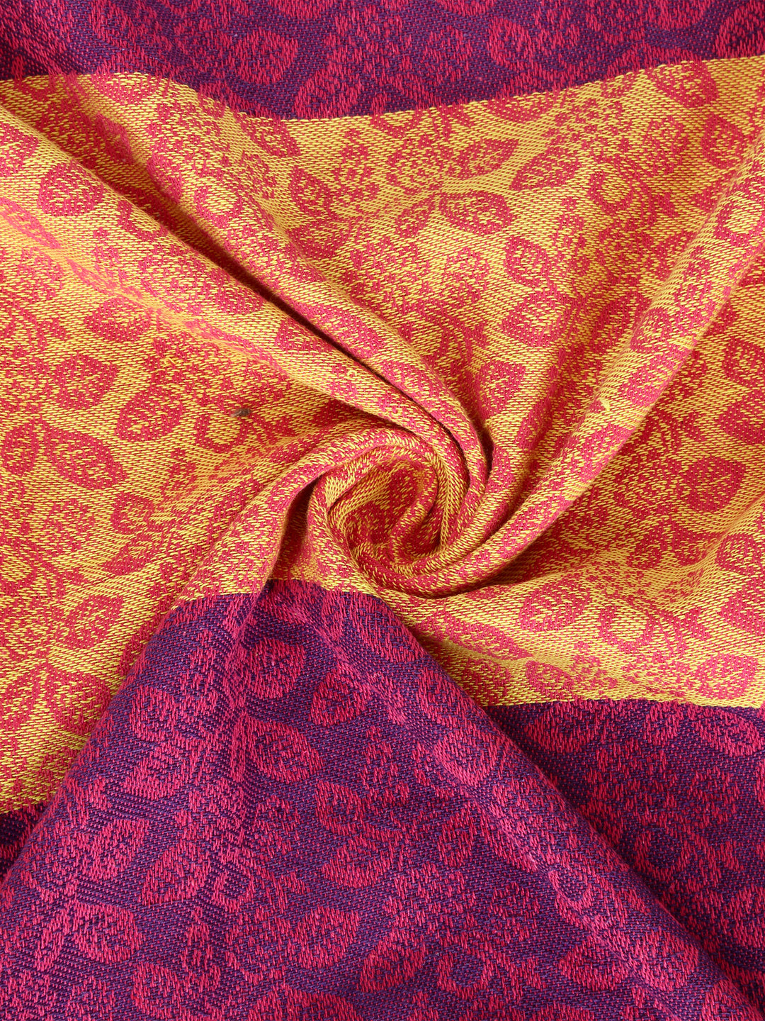 Arrabi Multi Floral Handwoven Cotton Double Size Bedsheet with 2 Pillow Covers (260 x 230 cm)