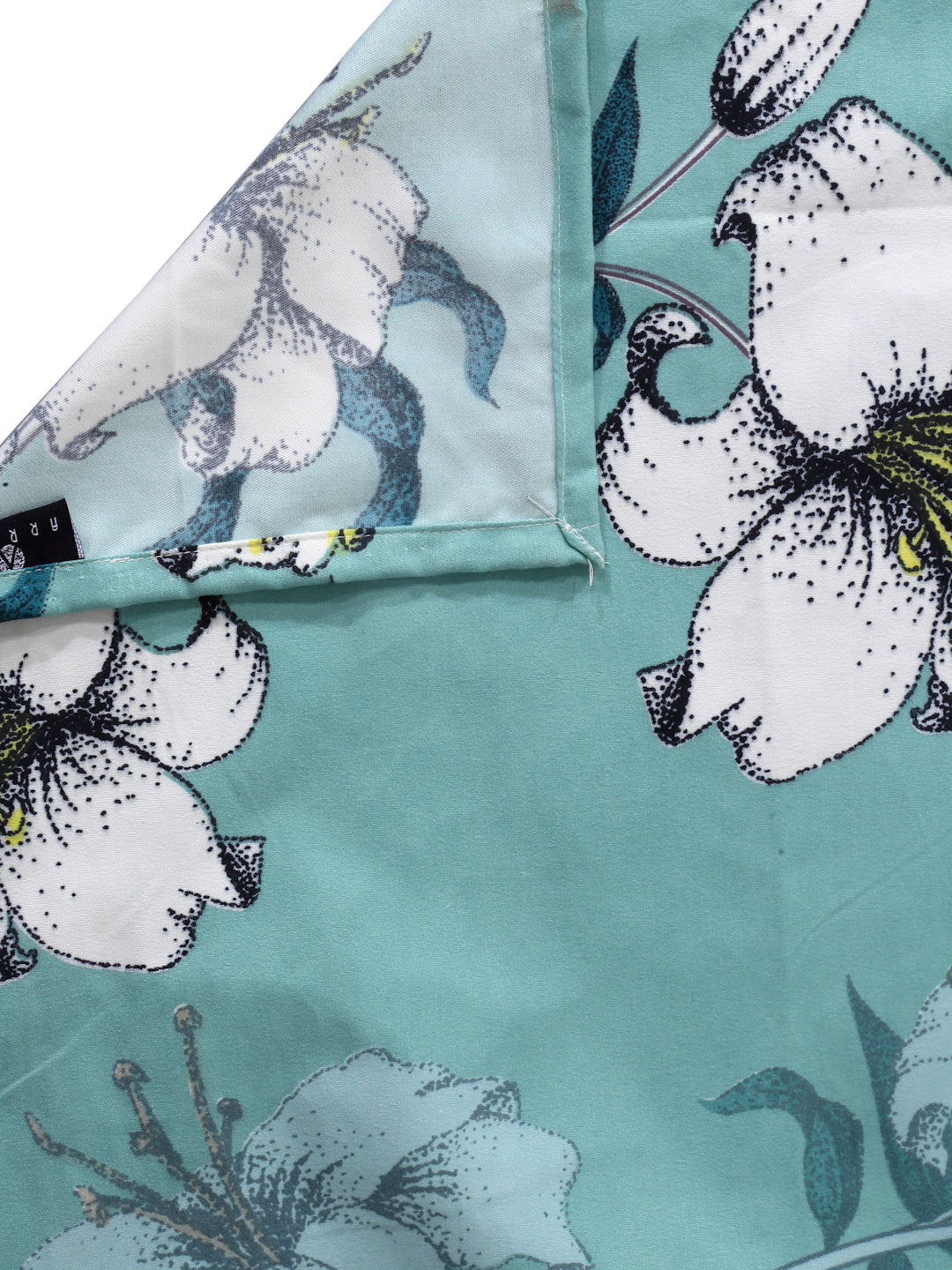 Arrabi Green Floral TC Cotton Blend King Size Bedsheet with 2 Pillow Covers (250 X 215 cm)