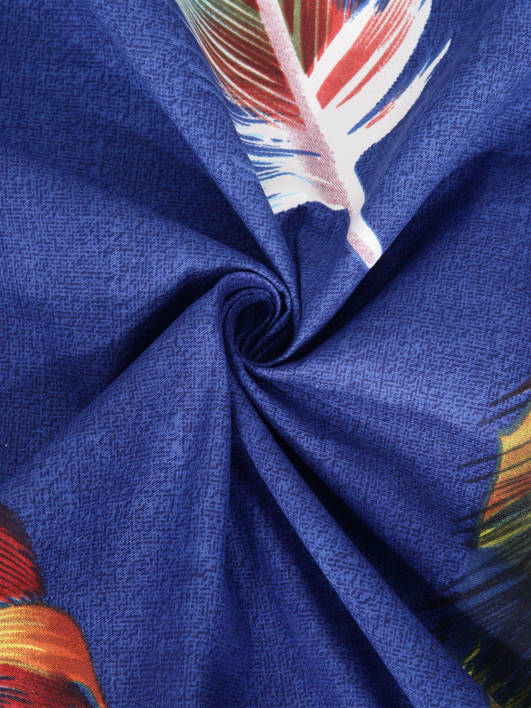 Arrabi Blue Leaf TC Cotton Blend 6 Seater Table Cover (180 x 130 cm)