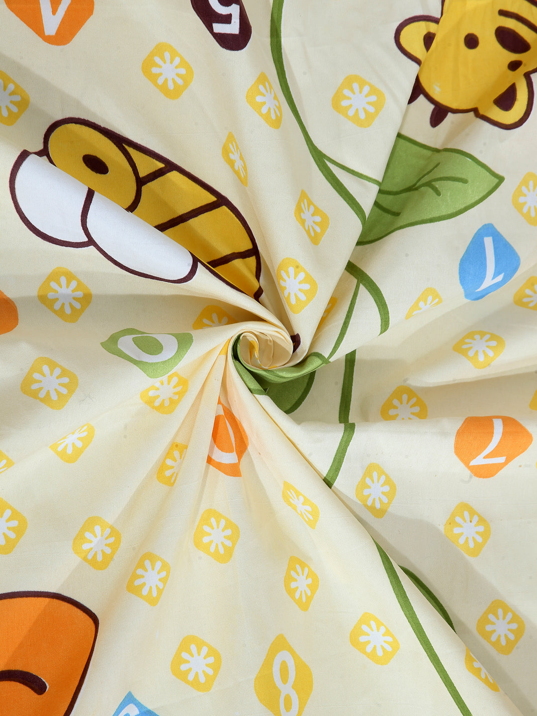 Arrabi Multi Cartoon TC Cotton Blend Double Size Bedsheet with 2 Pillow Covers (250 x 215 cm)