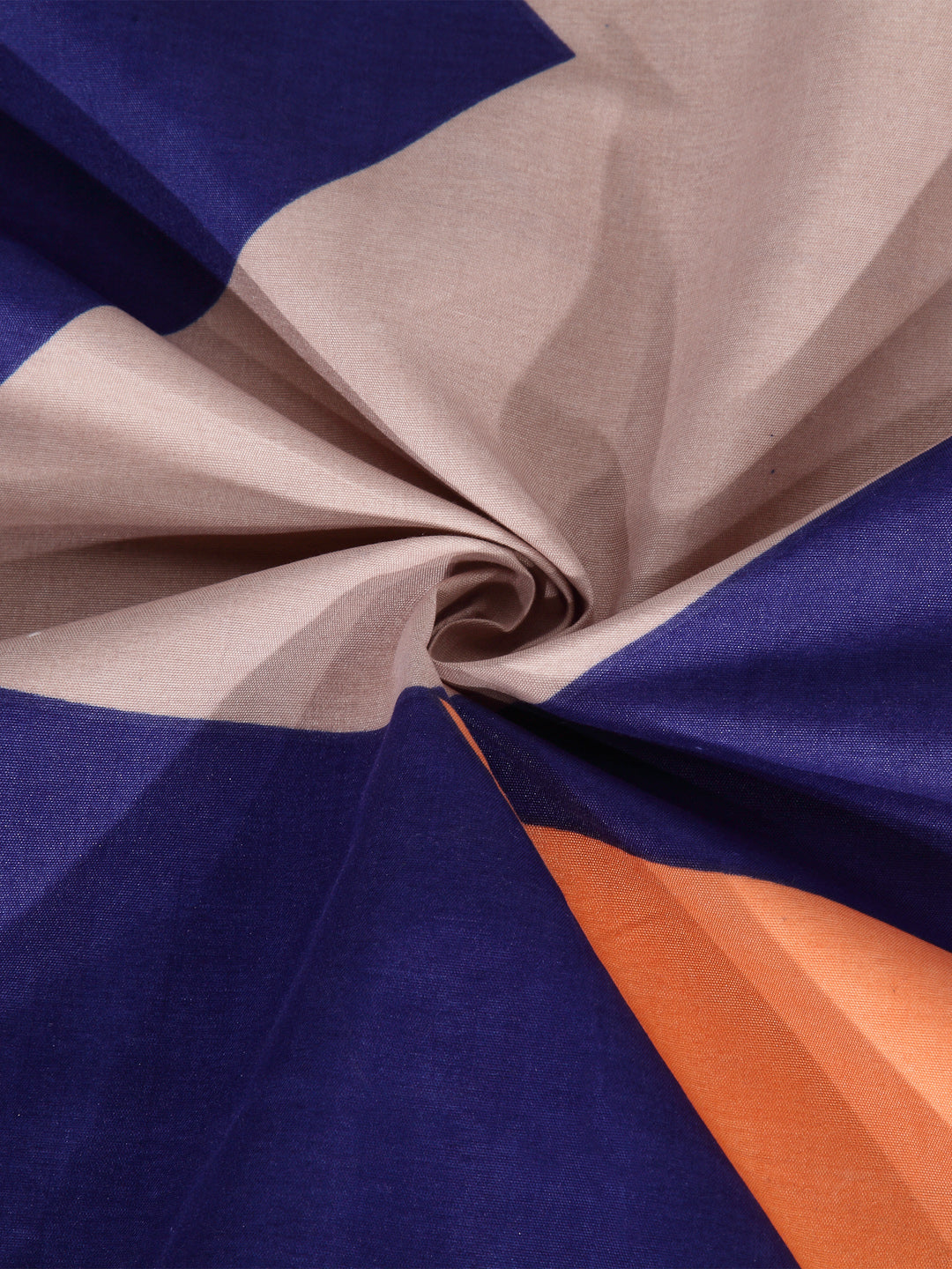 Arrabi Multi Geometric TC Cotton Blend Double Size Bedsheet with 2 Pillow Cover