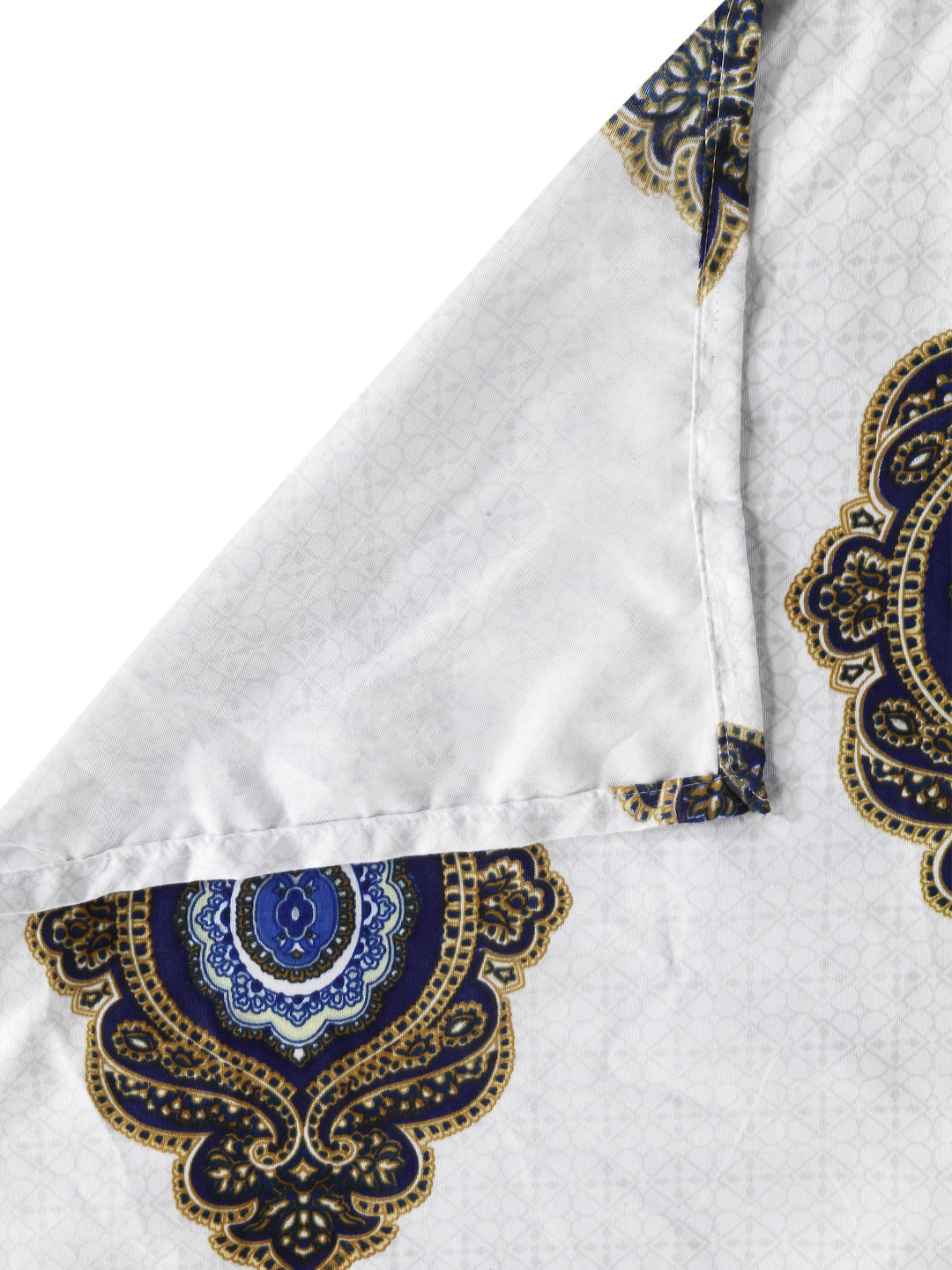 Arrabi White Indian TC Cotton Blend Double Size Bedsheet with 2 Pillow Cover