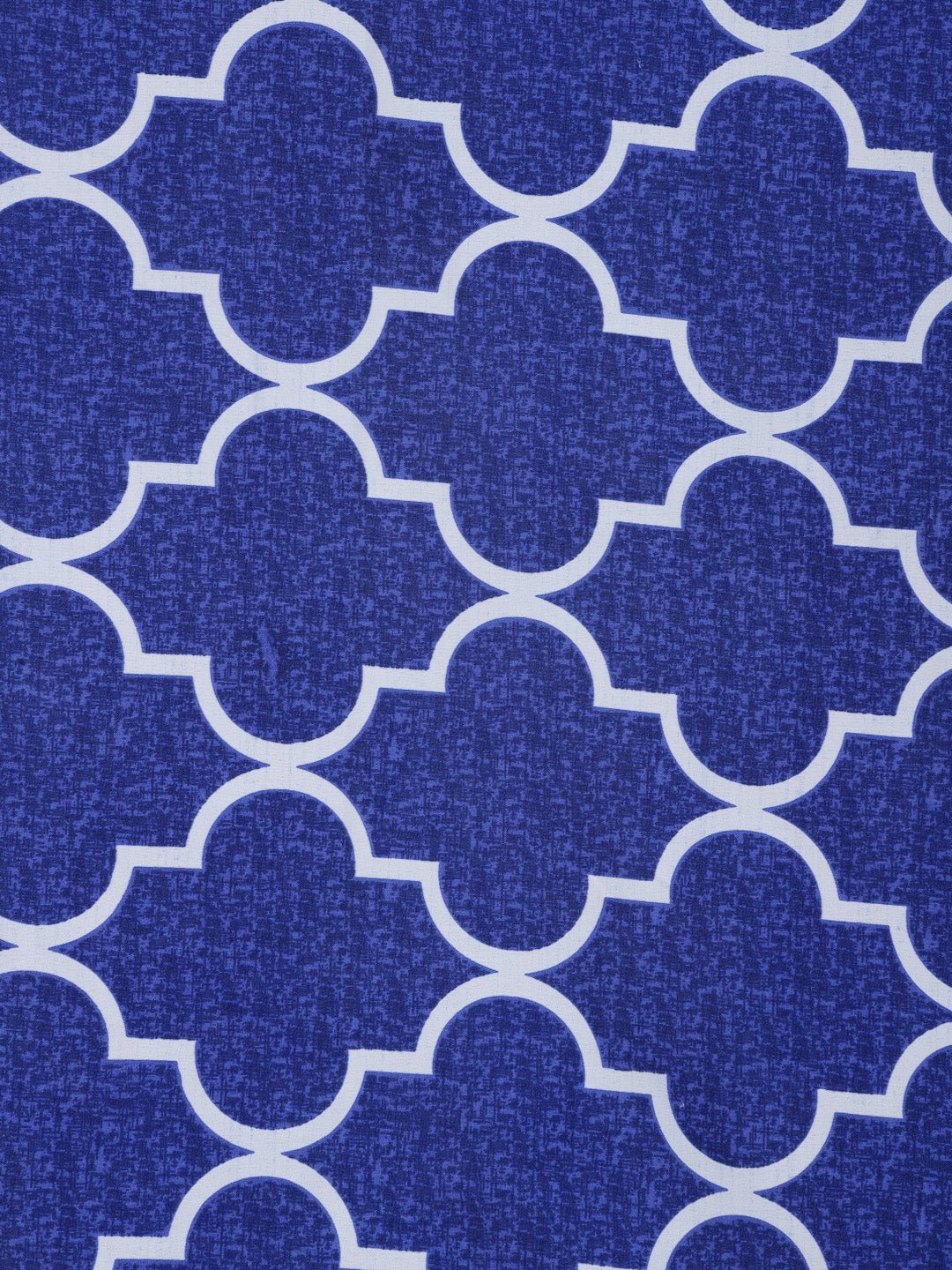 Arrabi Blue Indian TC Cotton Blend Double Size Bedsheet with 2 Pillow Covers