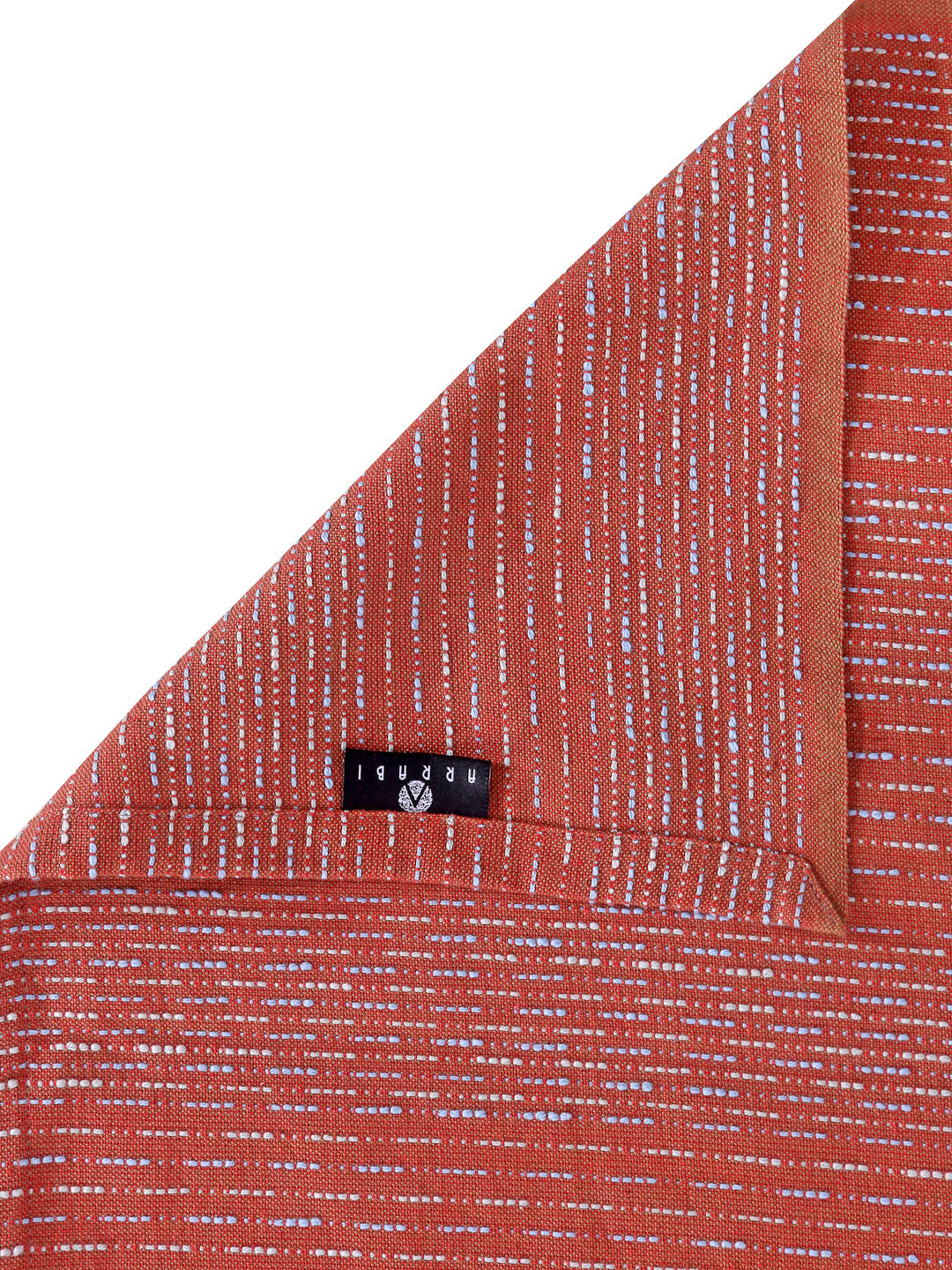 Arrabi Brown Stripes Handwoven Cotton King Size Bedsheet with 2 Pillow Covers (260 X 225 cm)