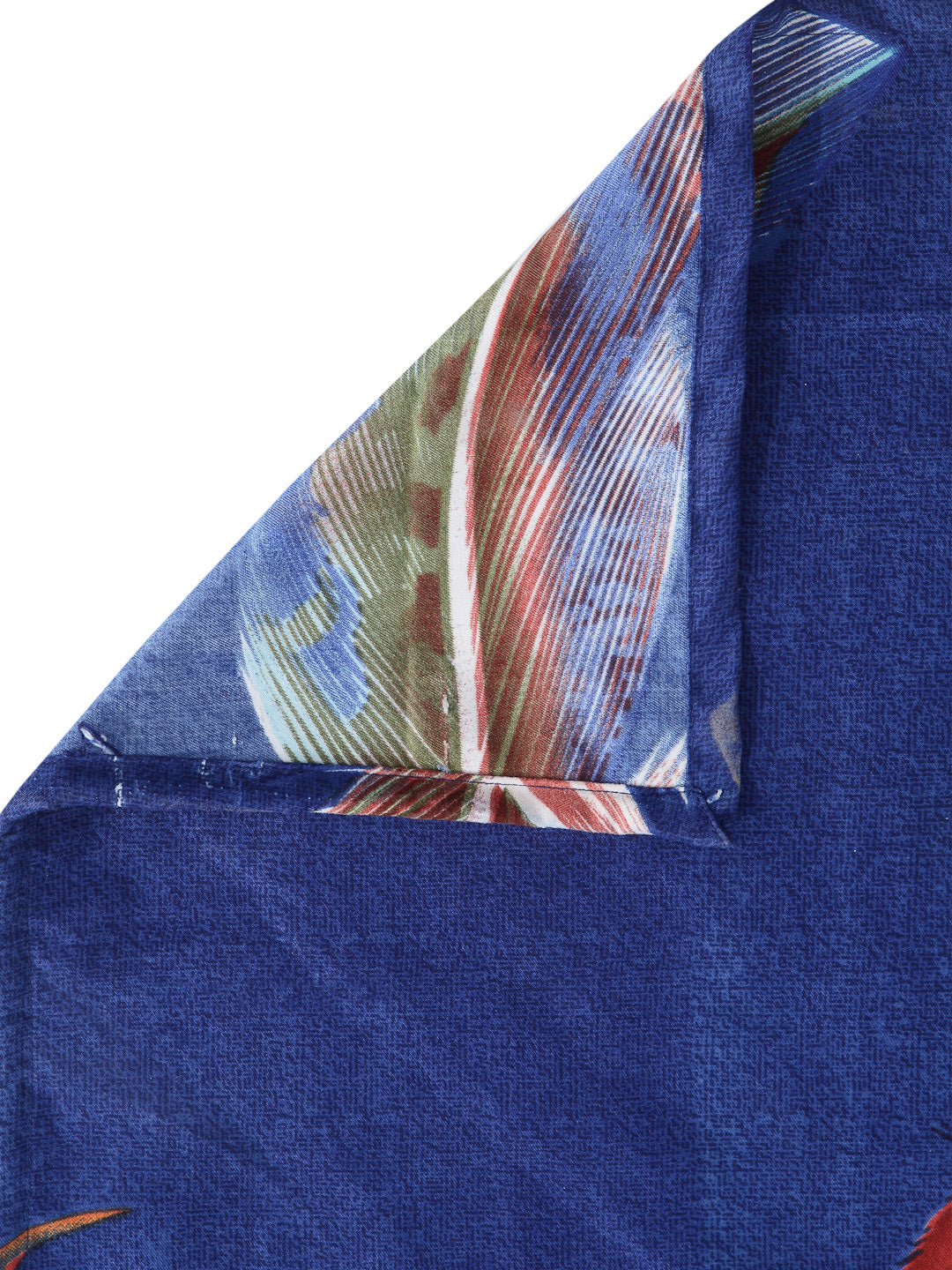 Arrabi Blue Leaf TC Cotton Blend 6 Seater Table Cover (180 x 130 cm)