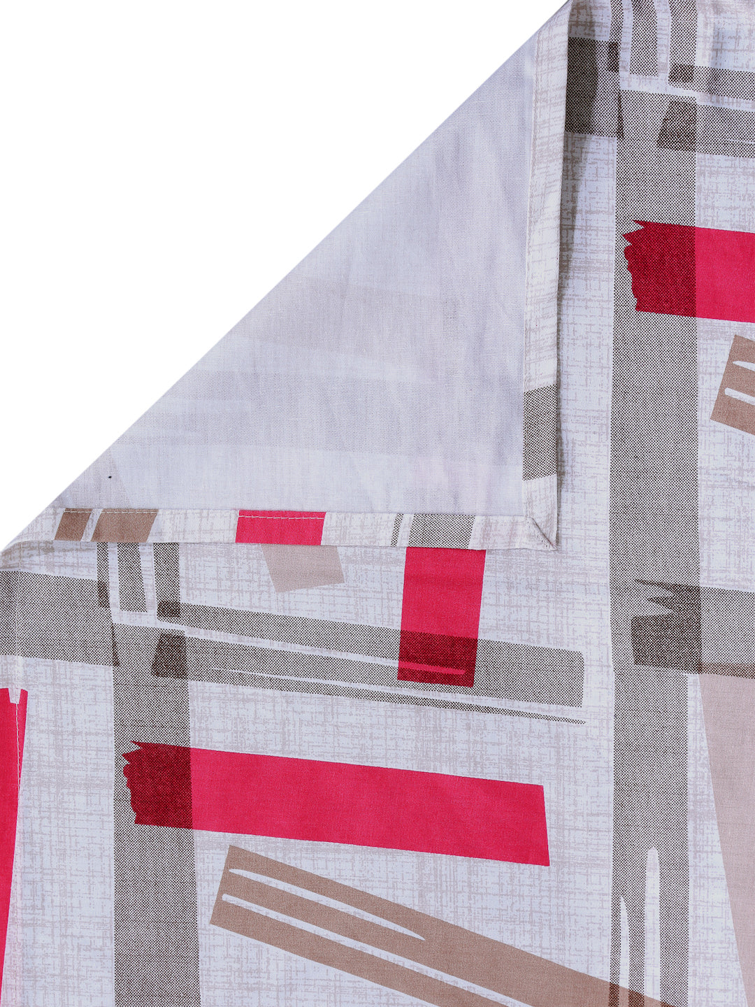 Arrabi Multi Geometric 100% Cotton King Size Double Bedsheet with 2 Pillow Covers (250 X 215 cm)