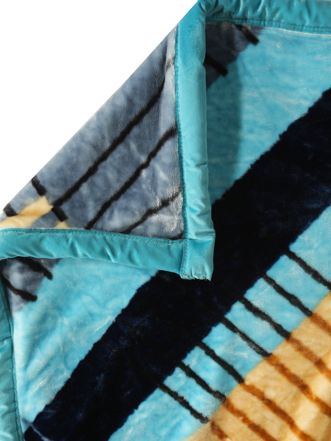 Arrabi Multi Geometric Wool Blend 900 GSM Full Size Double Bed Blanket (240 X 220 cm)