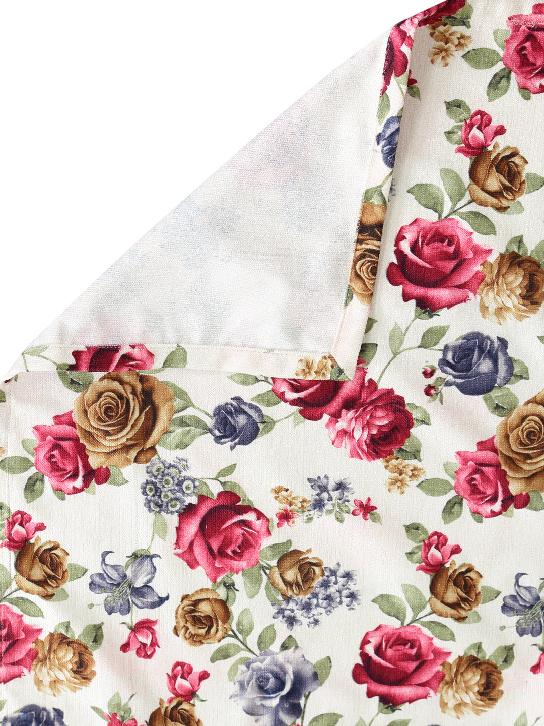 Arrabi White Set of 6 Floral Handwoven Chenille Diwan Set (225 x150 cm)