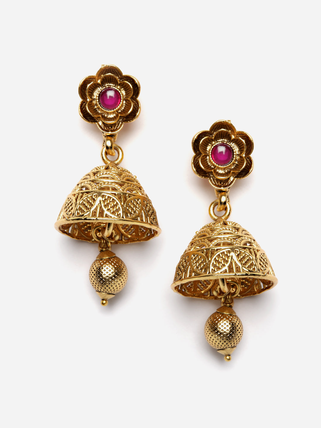 Arrabi Gold Handcrafted Jewellery Set with 2 Earrings(56 cm)