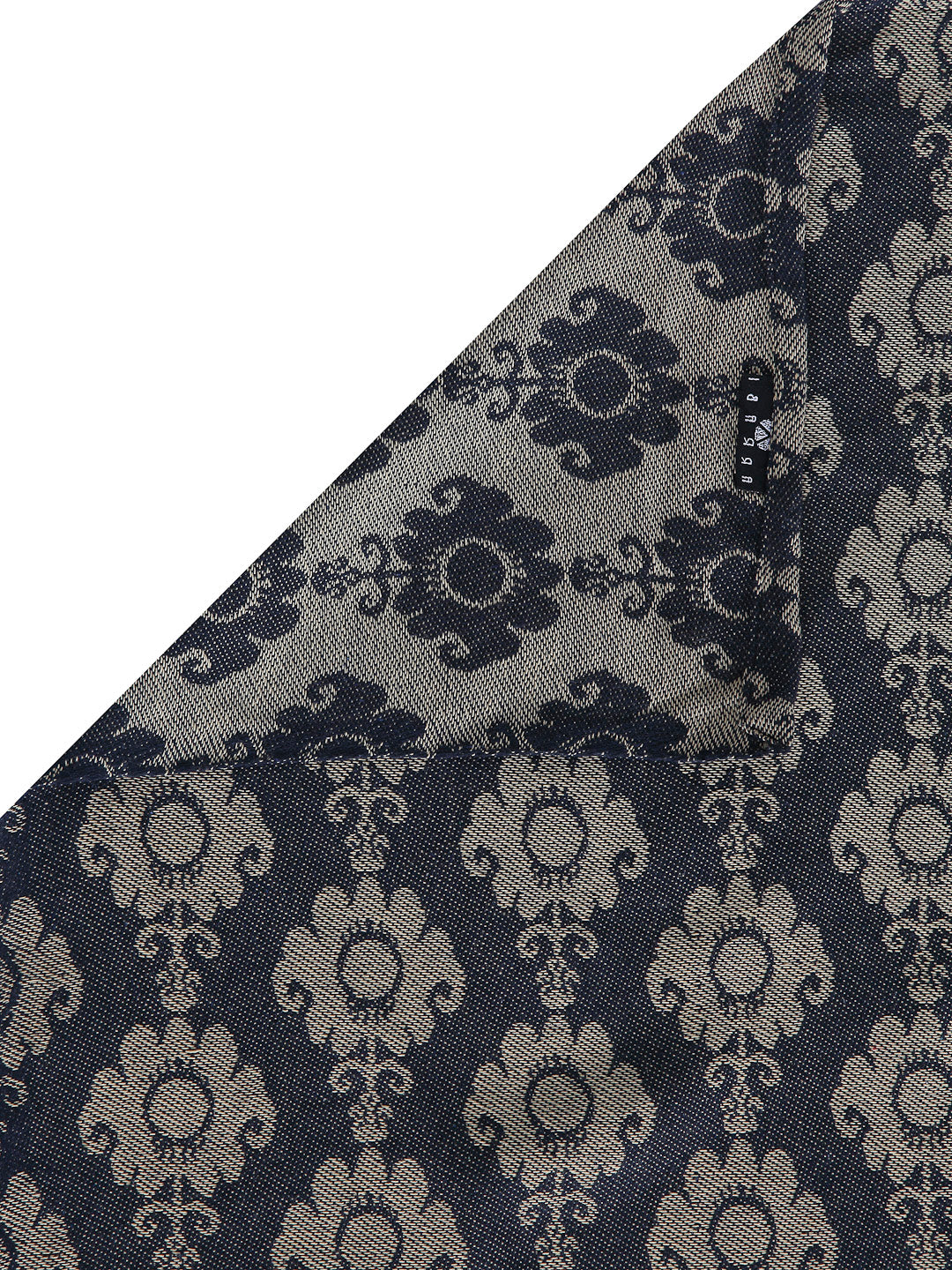 Arrabi Black Indian Handwoven Cotton Single Size Bedsheet with 1 Pillow Cover (230 X 150 cm)