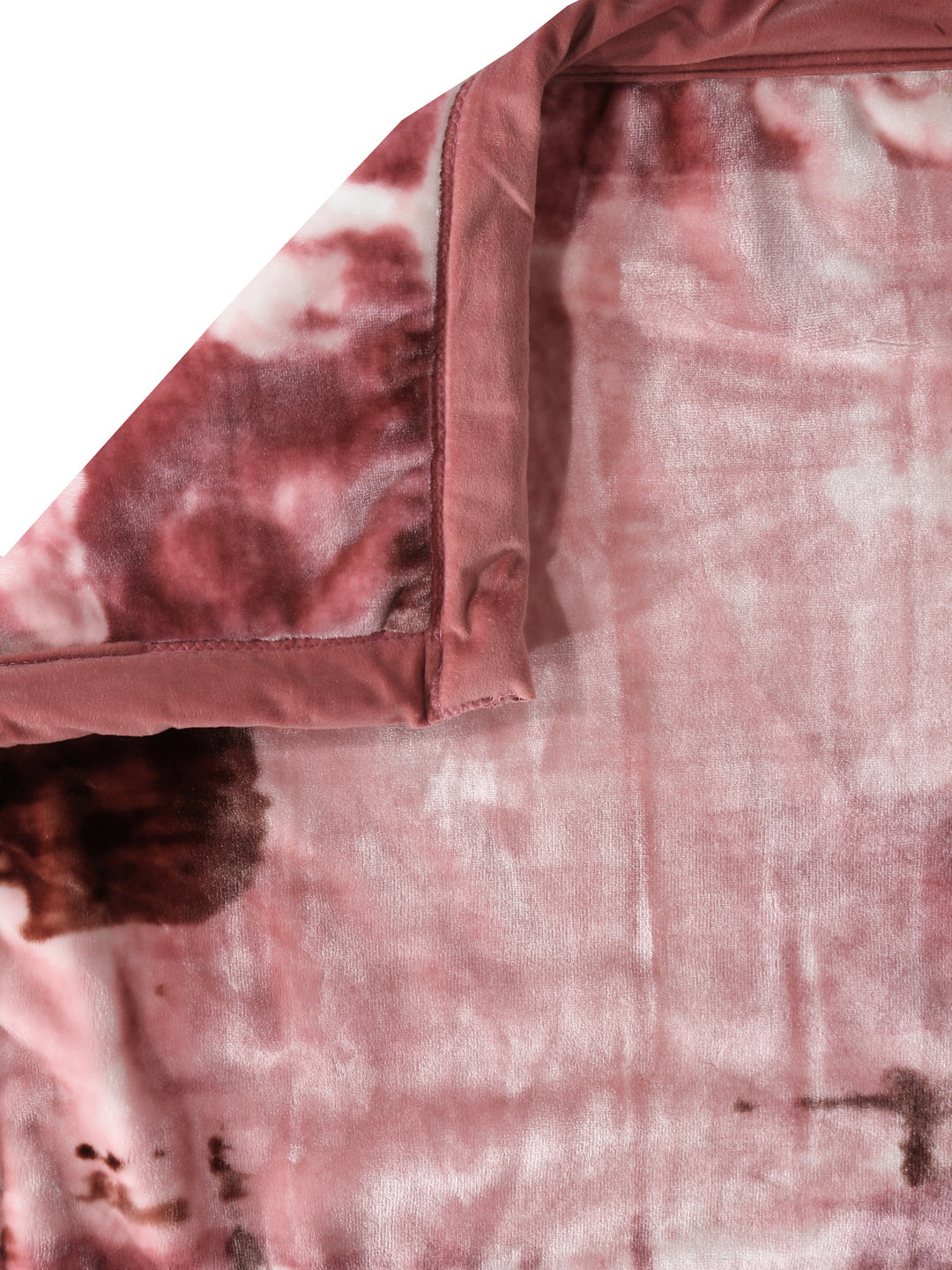 Arrabi Pink Abstract Wool Blend 950 GSM Full Size Double Bed Blanket (230 X 200 cm)