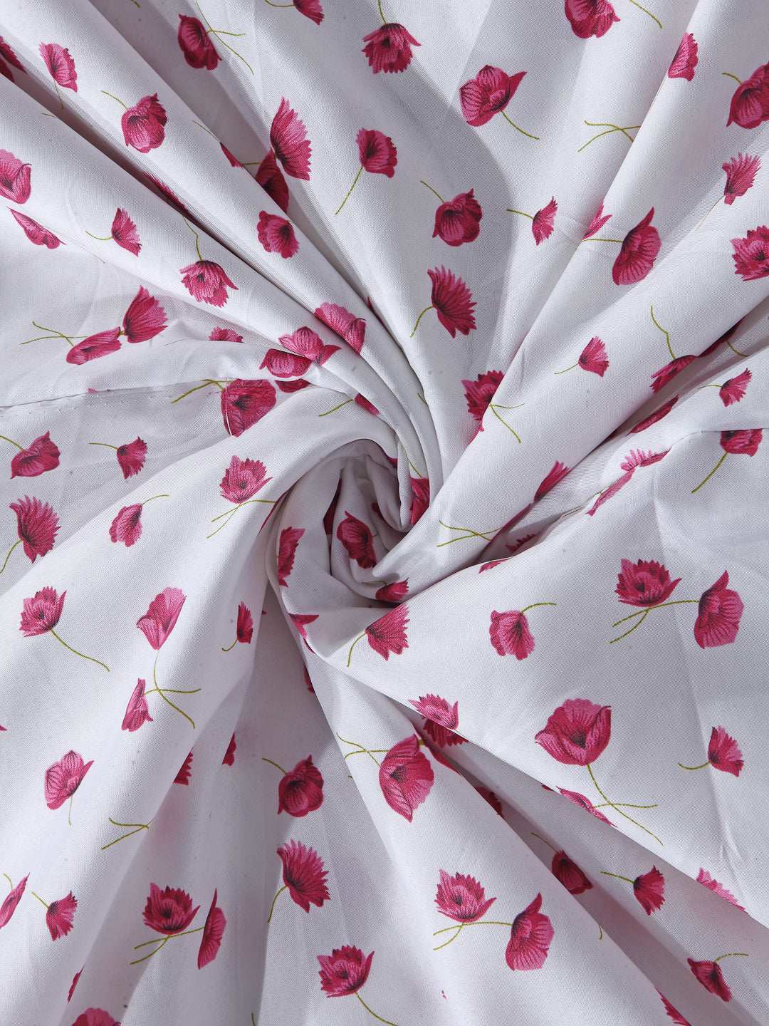 Arrabi Pink Floral TC Cotton Blend 300 GSM King Size Double Dohar (240 x 210 cm)
