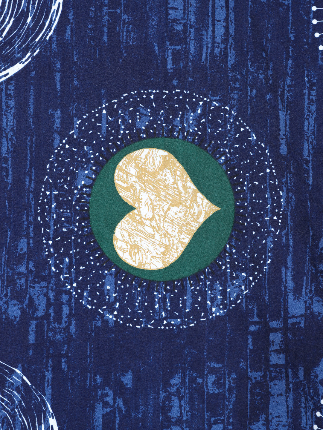 Arrabi Blue Graphic TC Cotton Blend Single Size Bedsheet with 1 Pillow Cover (220 X 150 cm)