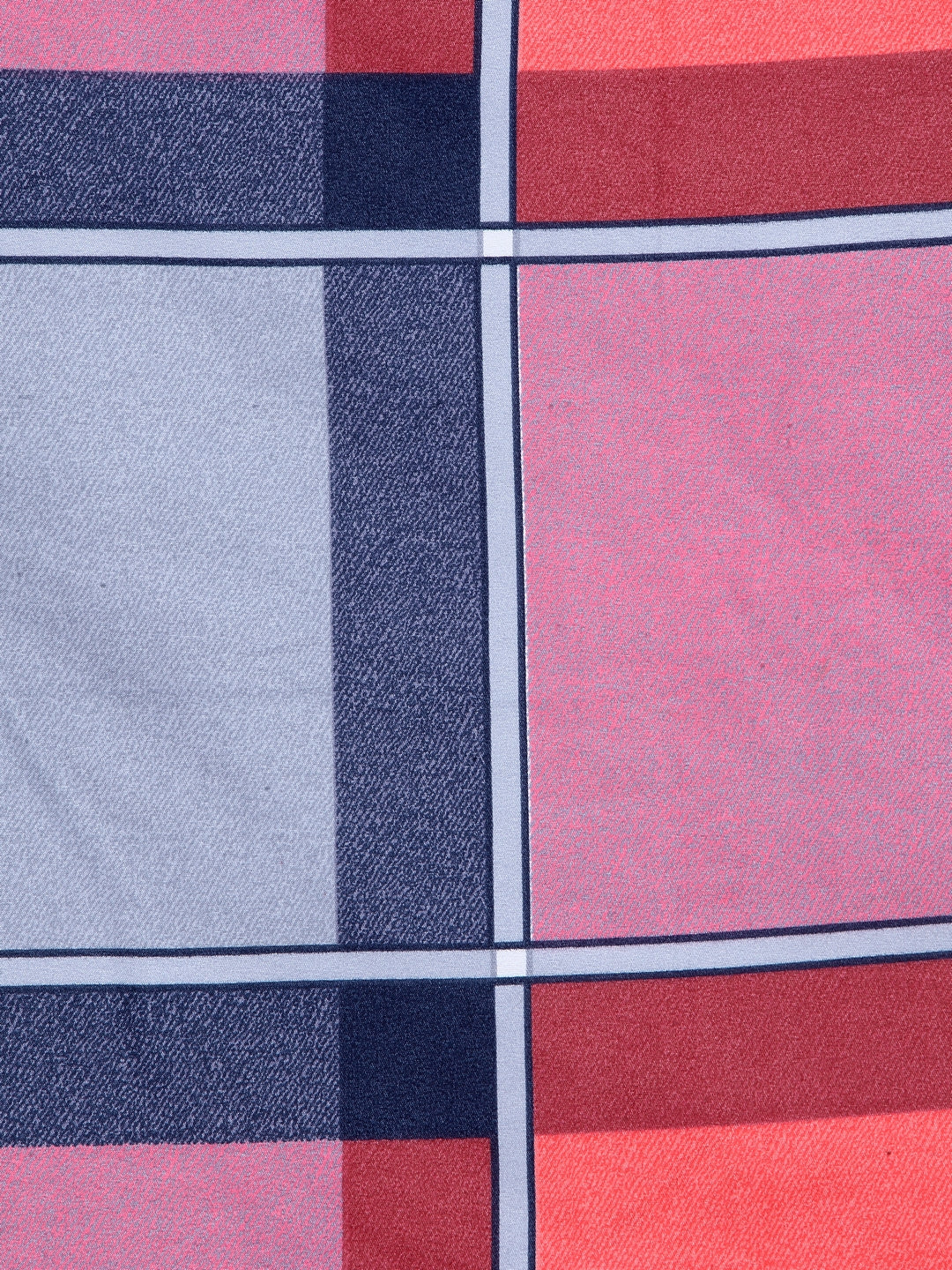 Arrabi Multi Geometric TC Cotton Blend Single Size Bedsheet with 1 Pillow Cover (220 X 150 cm)