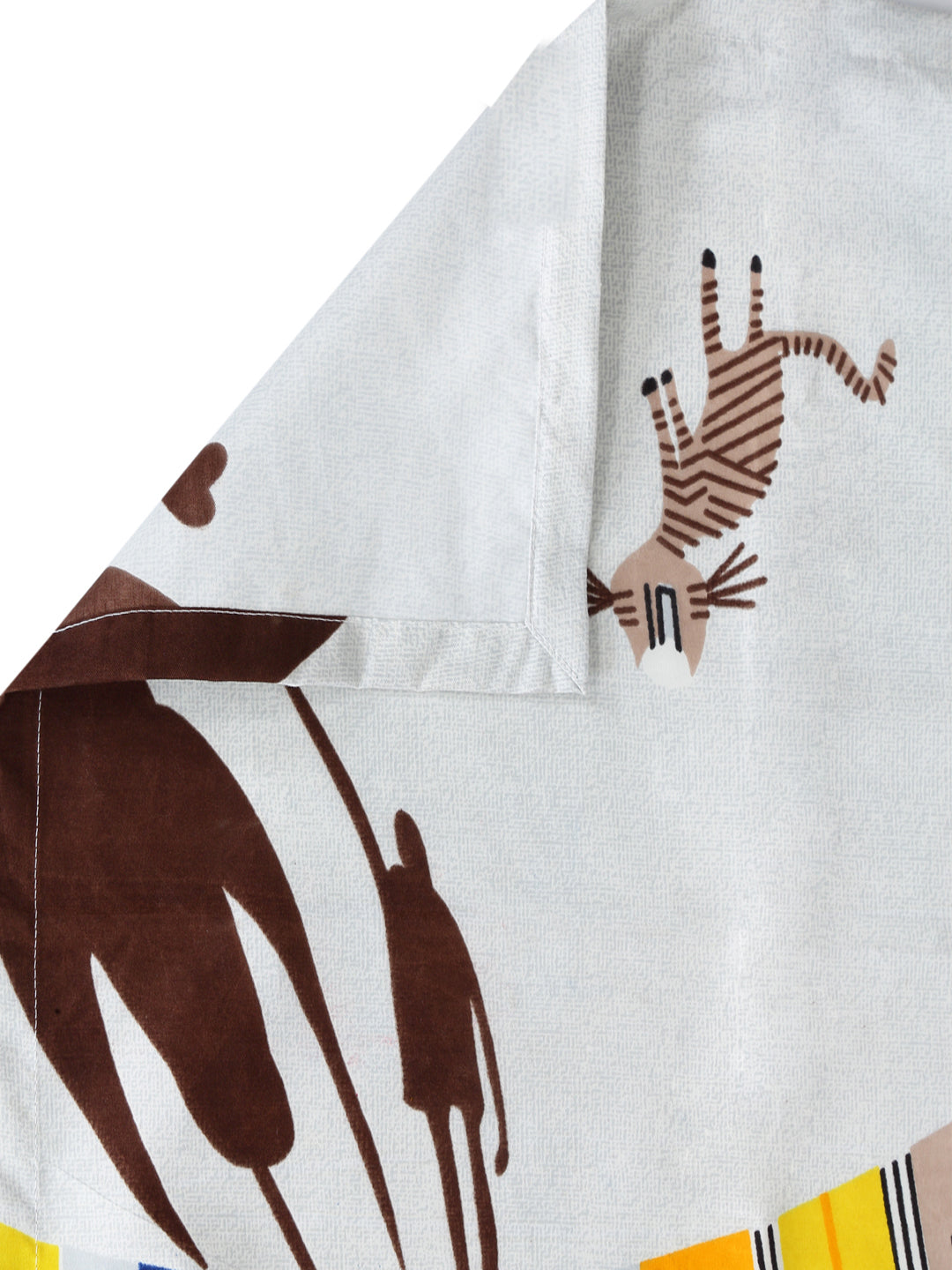 Arrabi Blue Graphic TC Cotton Blend Double Size Bedsheet with 2 Pillow Cover