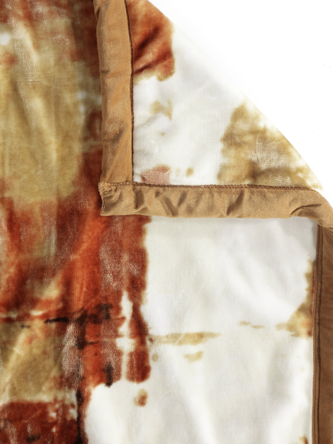 Arrabi Brown Abstract Wool Blend 950 GSM Full Size Double Bed Blanket (220 X 210 cm)