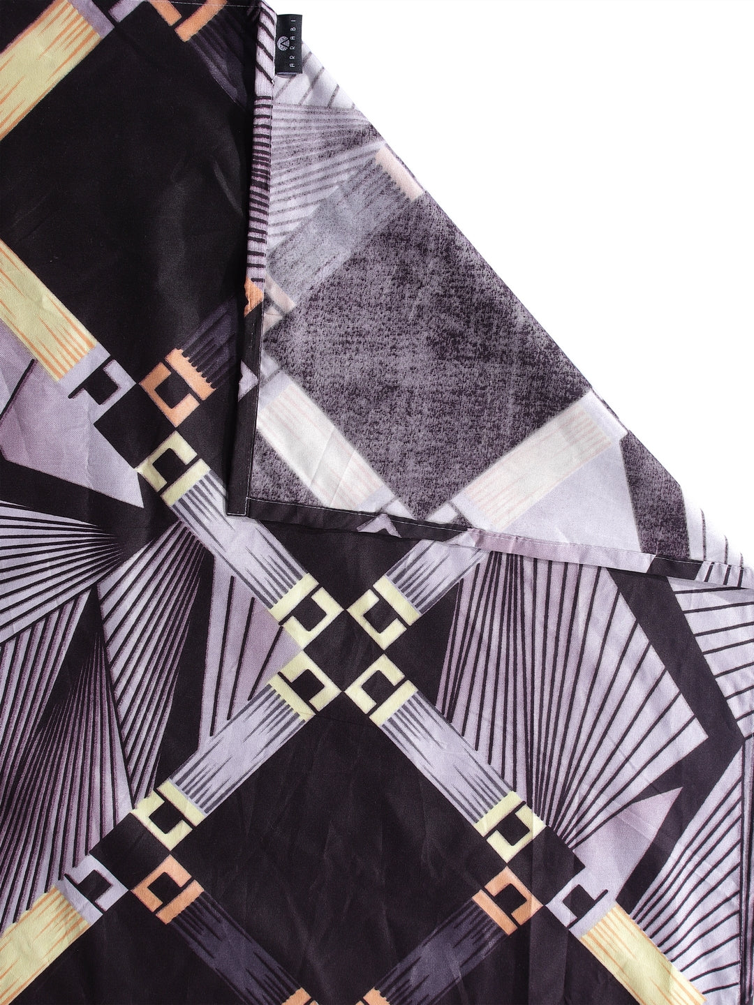 Arrabi Brown Geometric TC Cotton Blend Double Size Comforter Bedding Set with 2 Pillow Cover