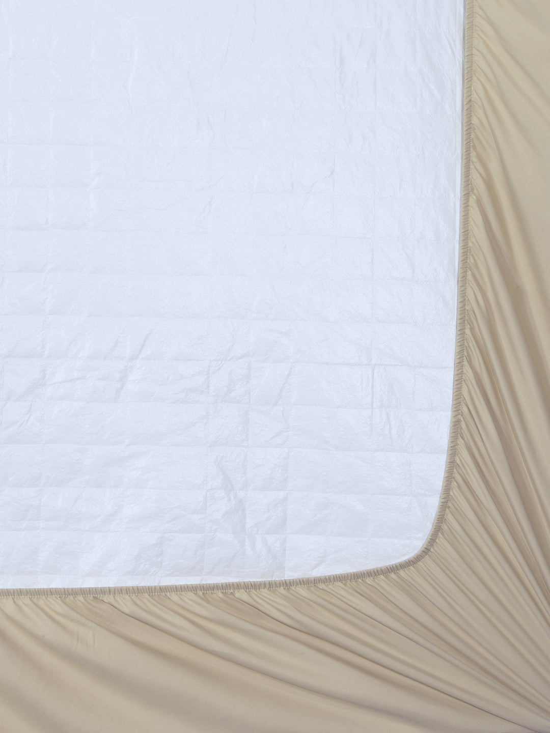Arrabi Beige Solid TC Cotton Blend 210 GSM Double Bed Size Mattress Protector (250 X 230 cm)