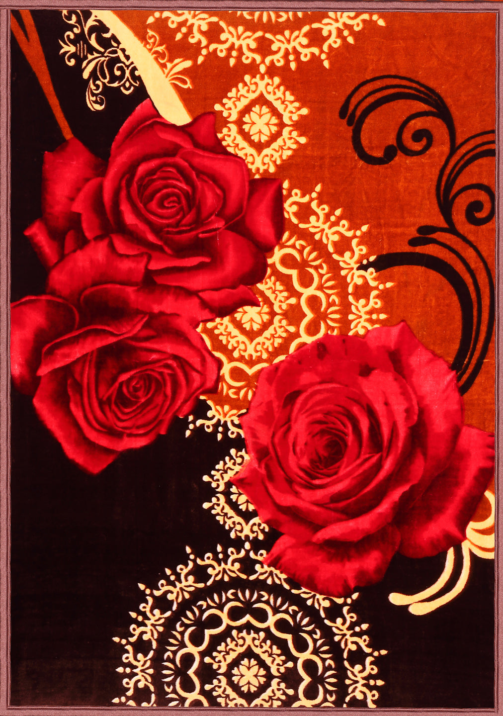 Arrabi Multi Floral Polyester 950 GSM Full Size Single Bed Blanket (215 X 150 cm)