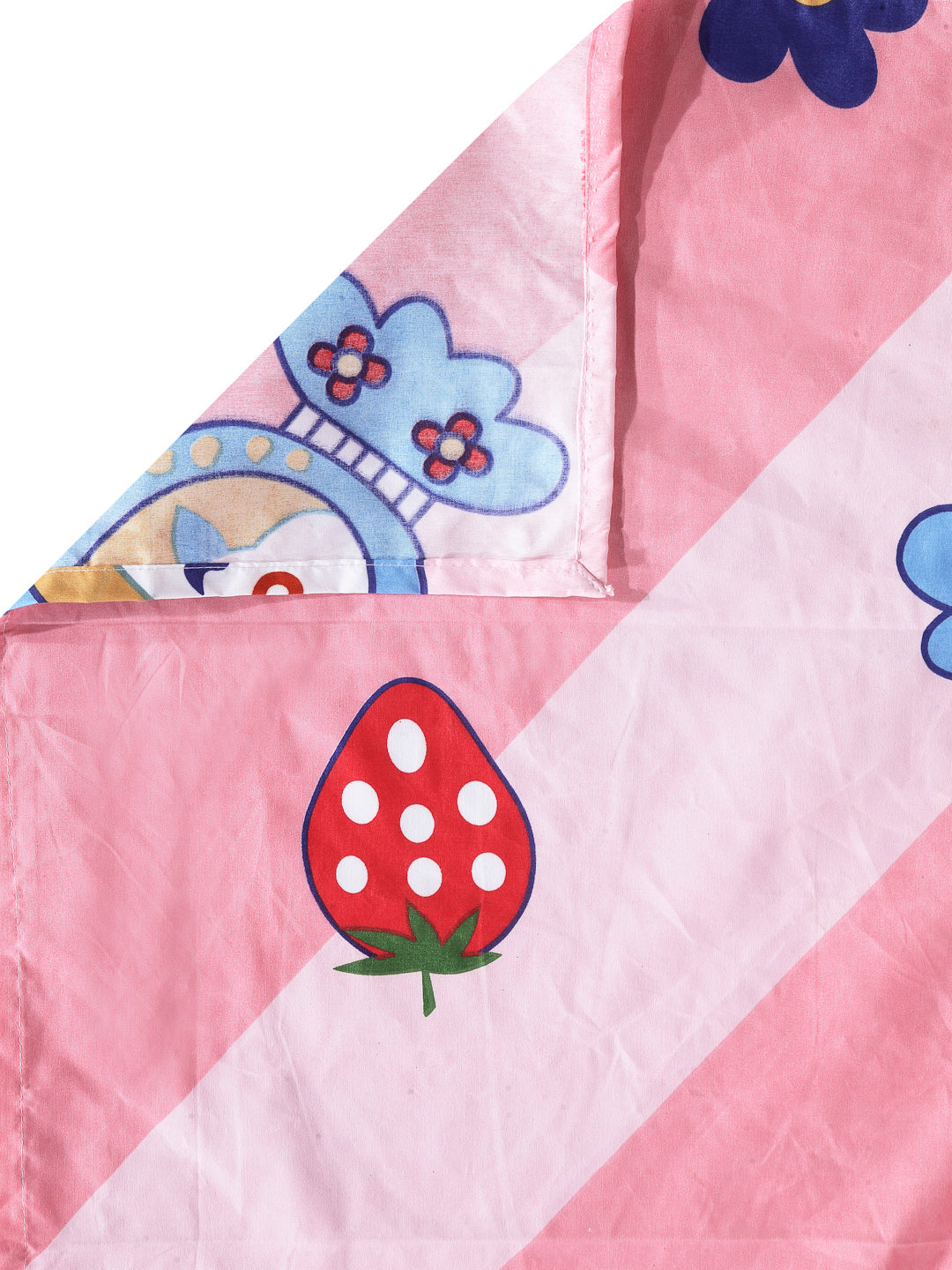 Arrabi Multi Cartoon TC Cotton Blend Double Size Bedsheet with 2 Pillow Cover