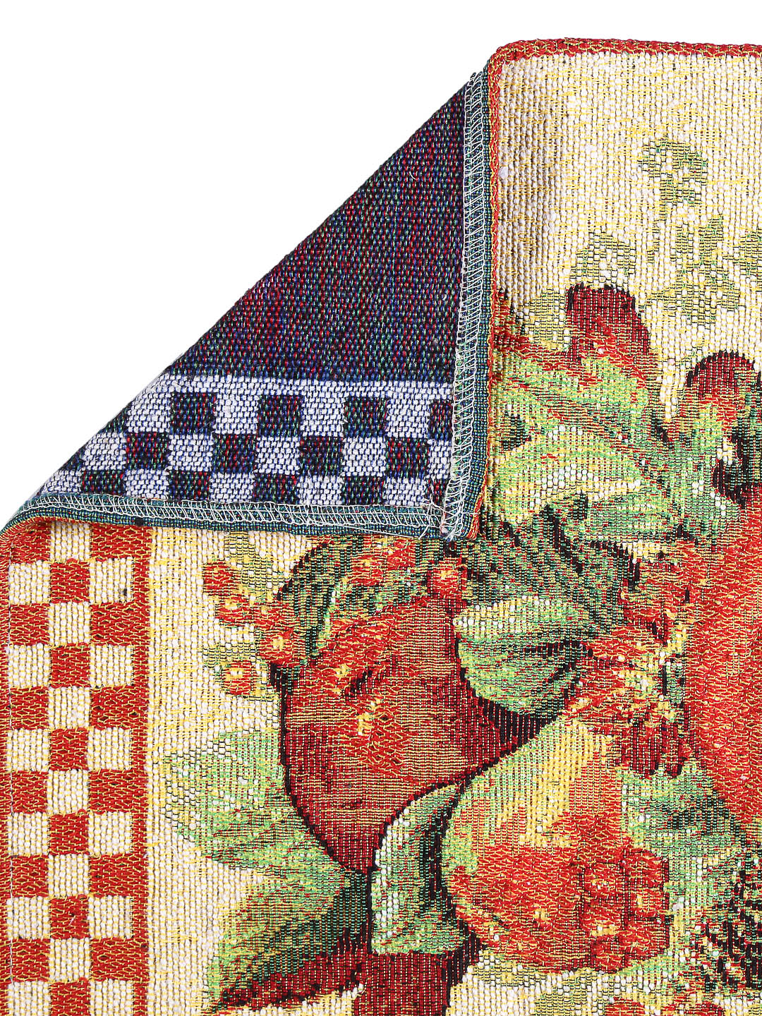 Arrabi Orange Graphic Cotton Blend Full Size Table Mat (Pack of 6) (48 x 33 cm)