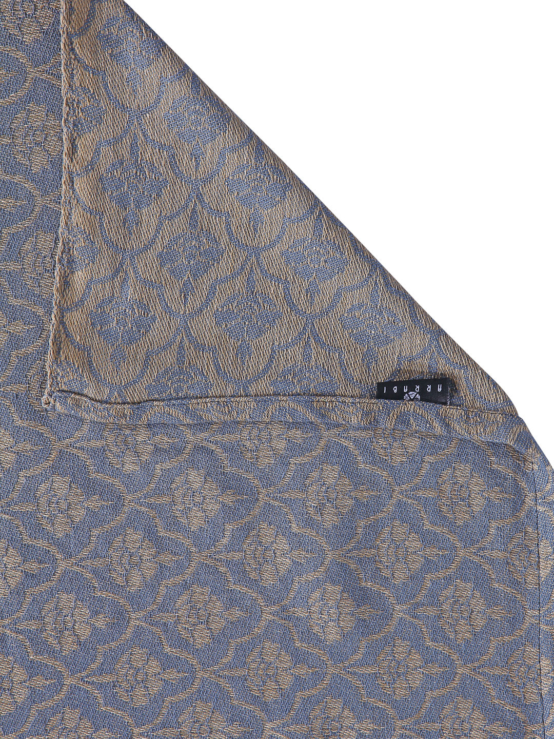 Arrabi Grey Indian Handwoven Cotton Single Size Bedsheet with 1 Pillow Cover (225 X 150 cm)