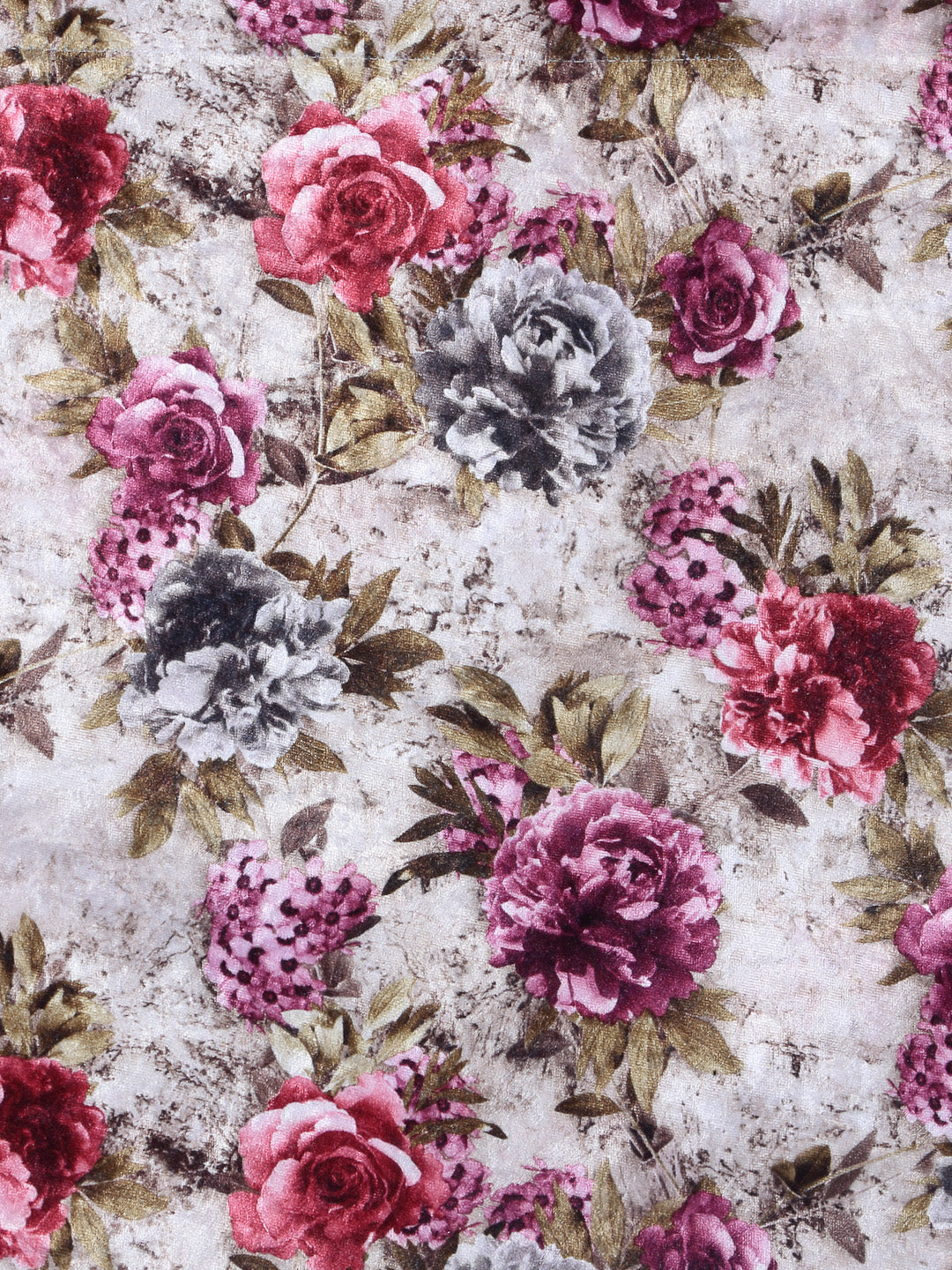 Arrabi Pink Floral TC Chenille Cotton Blend Cushion Covers (Pack of 5) (40 x 40 cm)