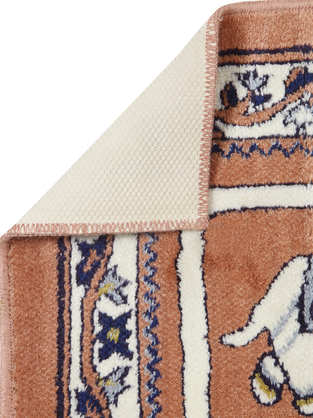 Arrabi Brown Indian Synthetic Full Size Floor Mat (60 X 40 cm) (Pack of 2)