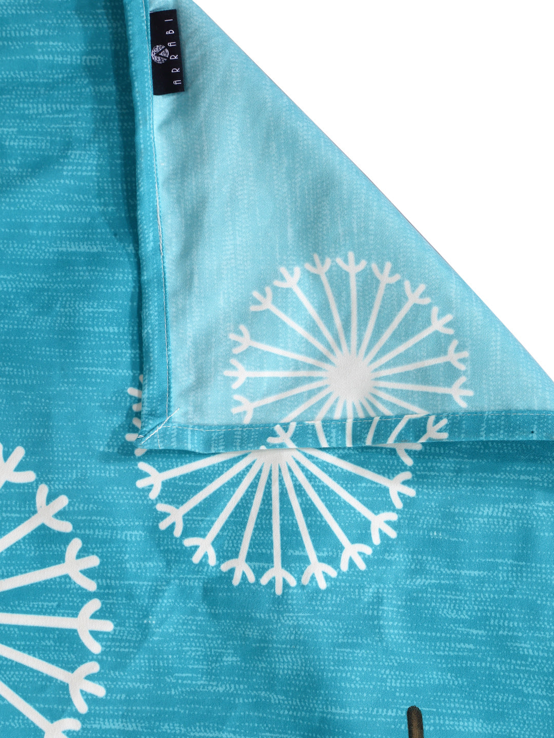 Arrabi Teal Indian TC Cotton Blend Super King Size Bedsheet with 2 Pillow Covers (270 X 260 cm)