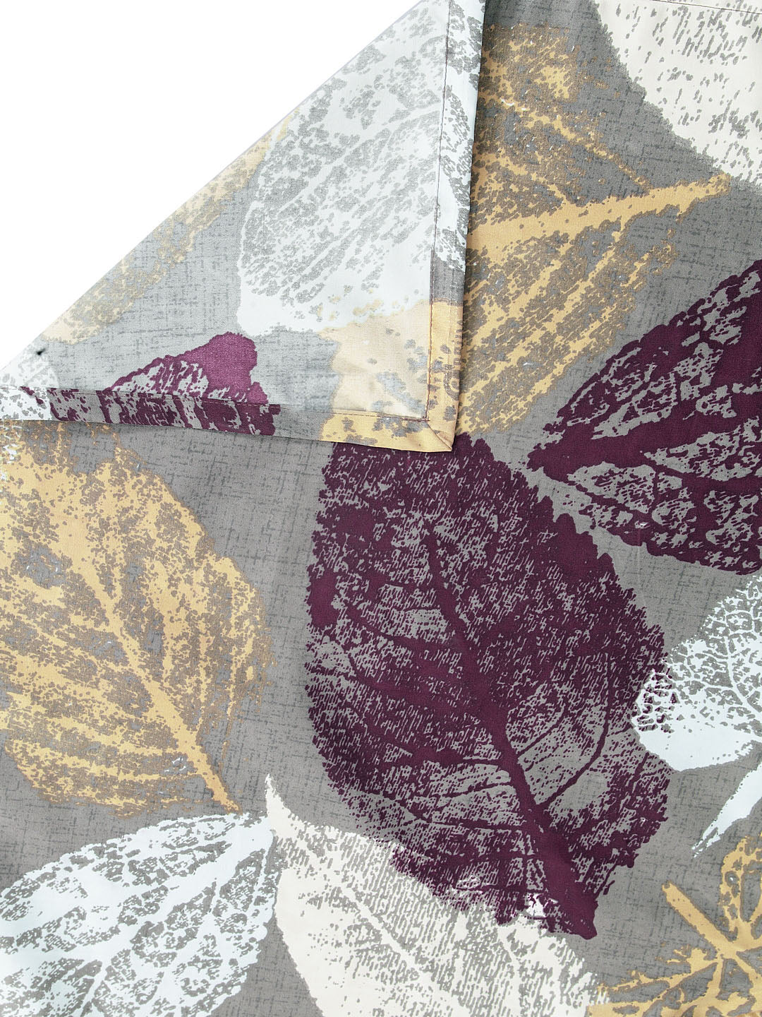 Arrabi Multi Leaf TC Cotton Blend Double Size Bedsheet with 2 Pillow Cover