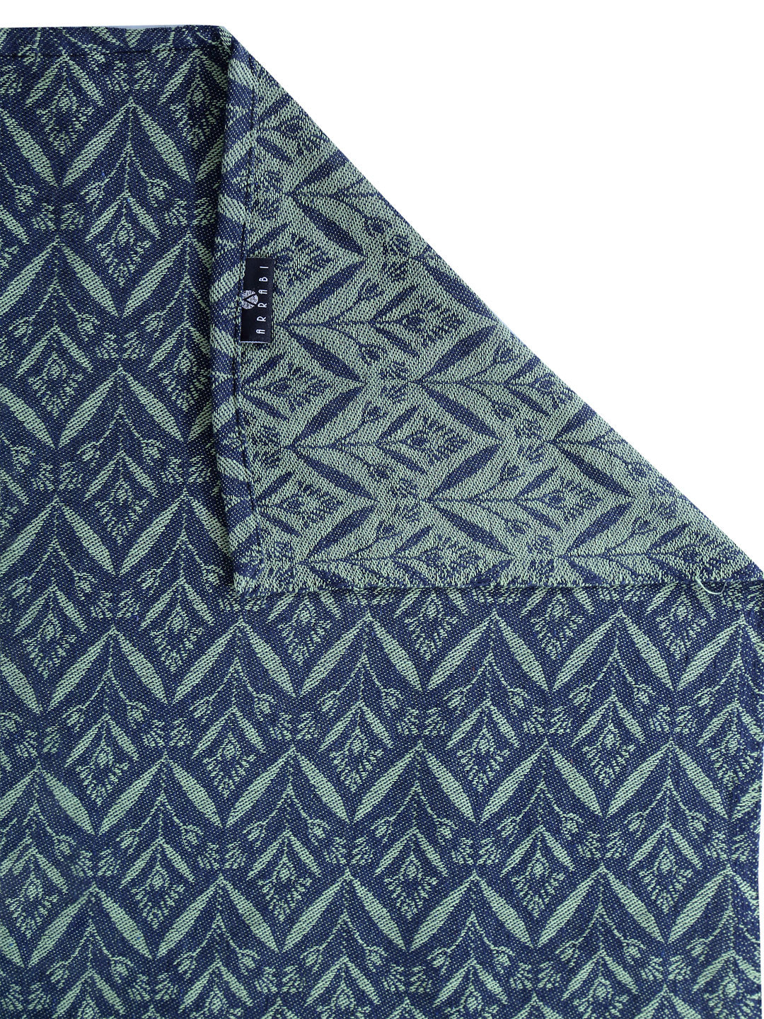 Arrabi Green Leaf Handwoven Cotton Super King Size Bedsheet with 2 Pillow Covers (270 X 270 cm)