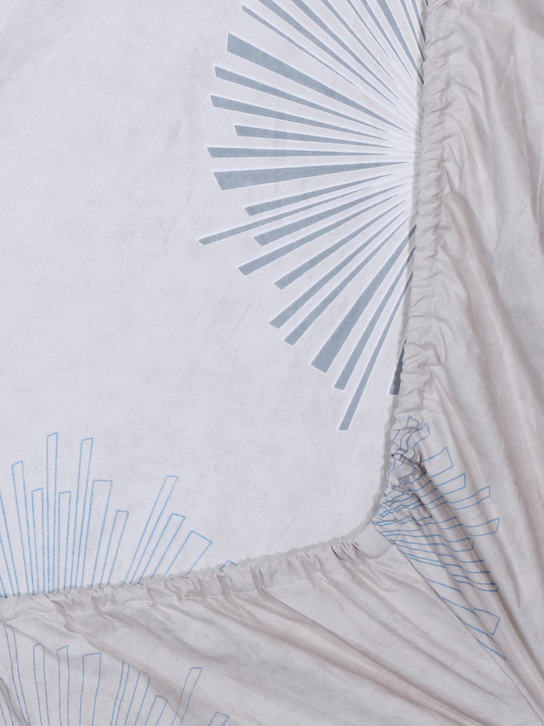 Arrabi Beige Floral TC Cotton Blend King Size Fitted Bedsheet with 2 Pillow Covers(250 X 215 Cm )