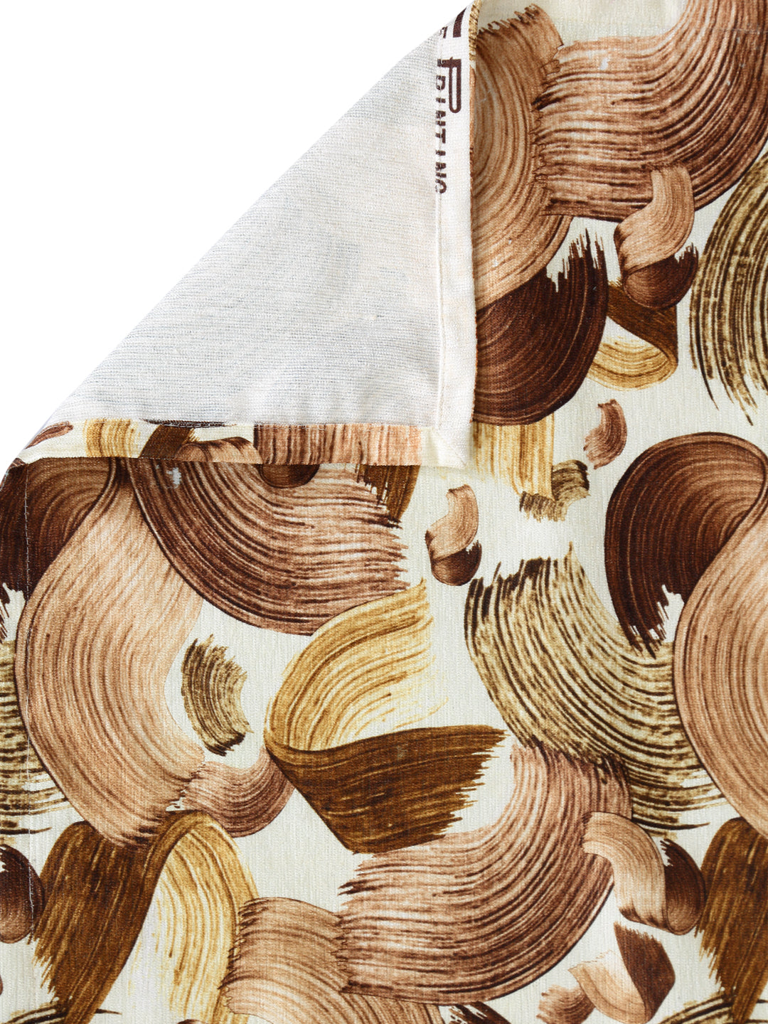 Arrabi Brown Set of 6 Graphic Handwoven Chenille Diwan Set (225 x150 cm)