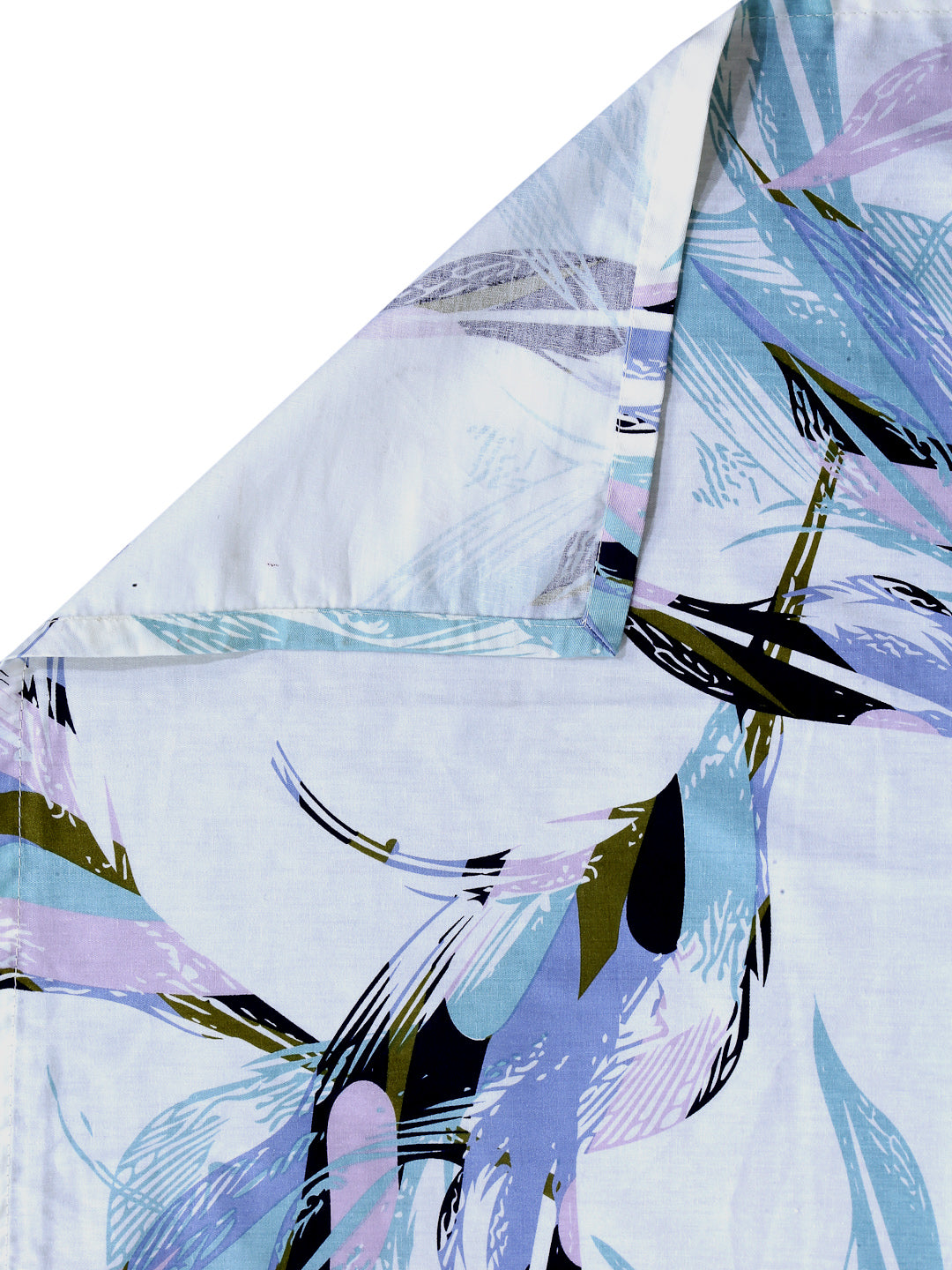 Arrabi Multi Leaf 100% Cotton King Size Double Bedsheet with 2 Pillow Covers (250 X 215 cm)