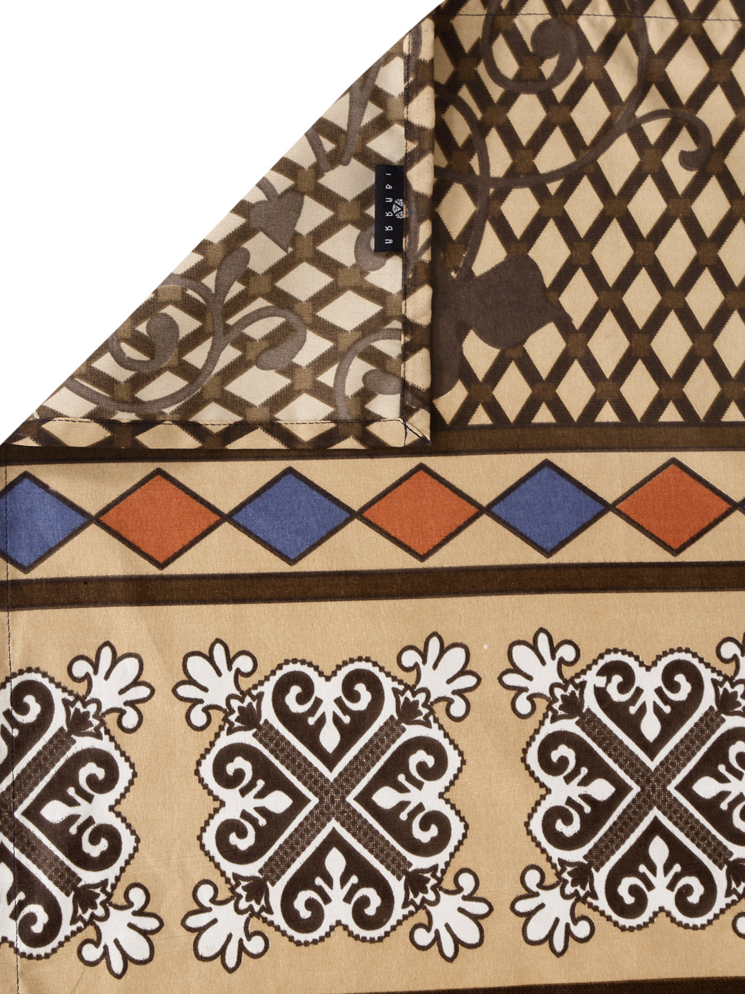 Arrabi Multi Indian TC Polycotton Double Size Bedsheet with 2 Pillow Cover (255 x 225 cm)