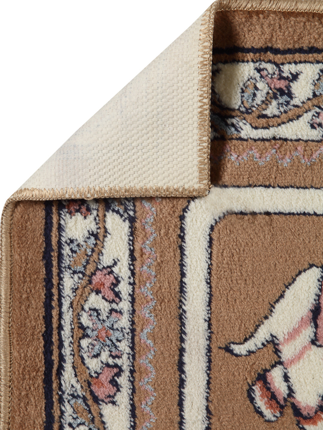 Arrabi Brown Indian Synthetic Full Size Floor Mat (60 X 40 cm) (Pack of 2)