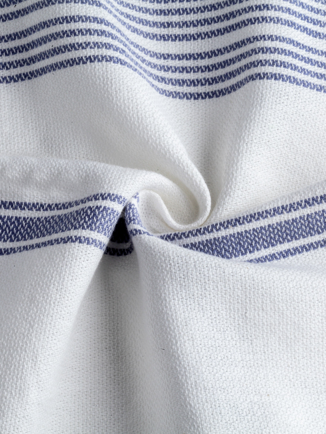 Arrabi Blue Solid Handwoven Cotton Hand Towel (Set of 5) (90 X 35 cm)