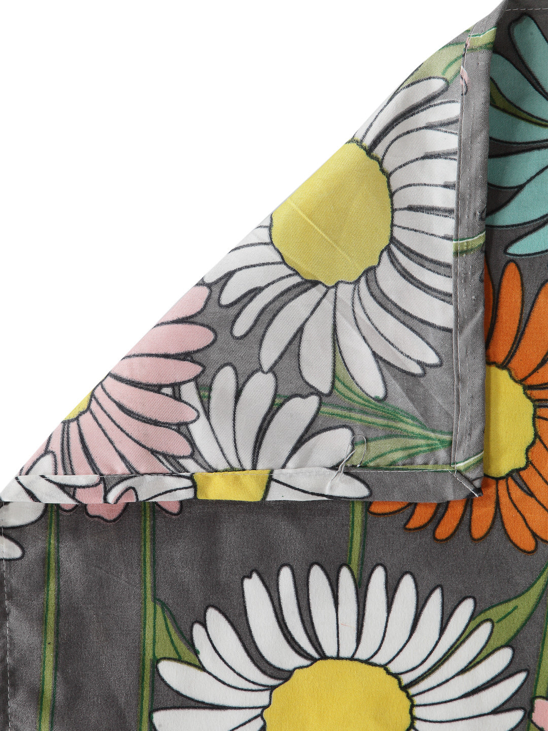 Arrabi Multi Floral TC Cotton Blend Double Size Bedsheet with 2 Pillow Cover