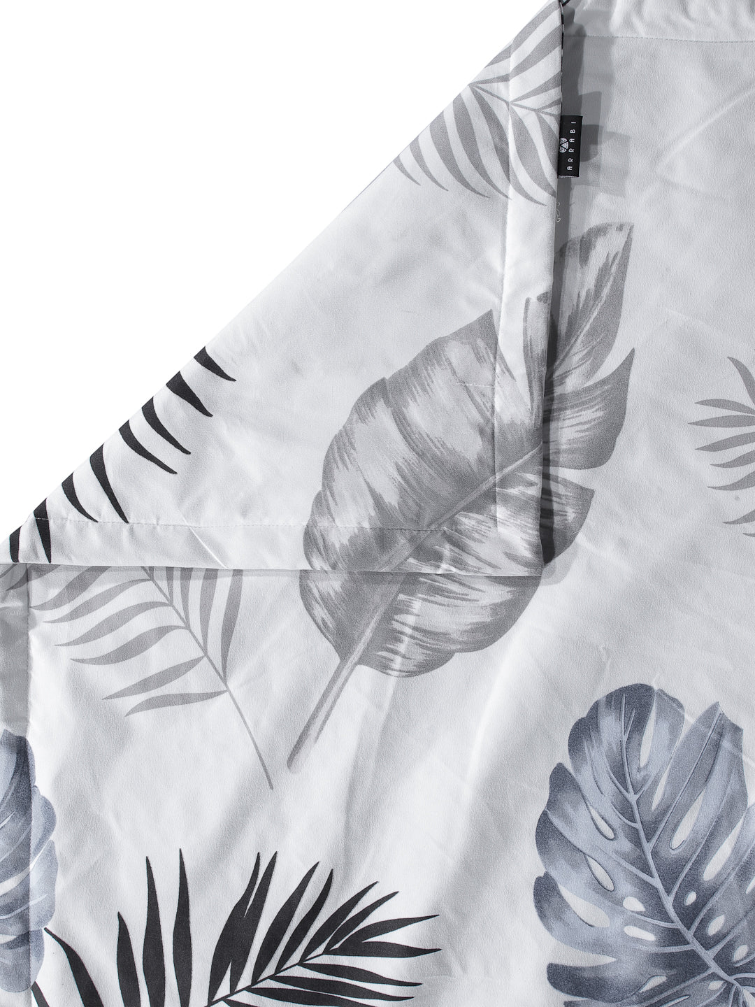 Arrabi White Leaf TC Cotton Blend 350 GSM Double Size Comforter (240 x 215 cm)