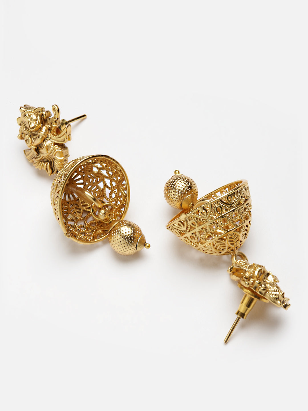 Arrabi Gold Handcrafted Jewellery Set with 2 Earrings(56 cm)