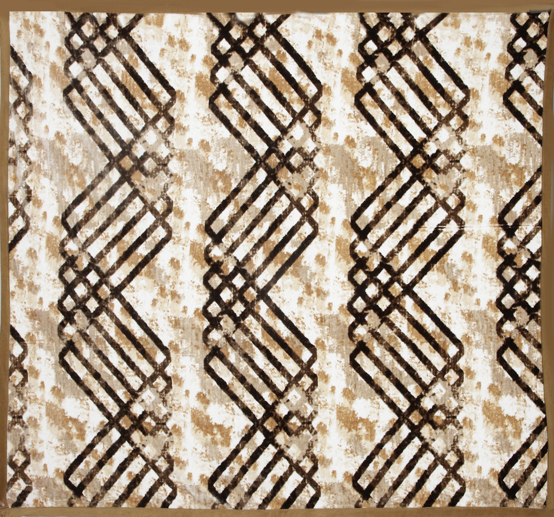 Arrabi Brown Checks Wool Blend 900 GSM Full Size Double Bed Blanket (230 X 210 cm)