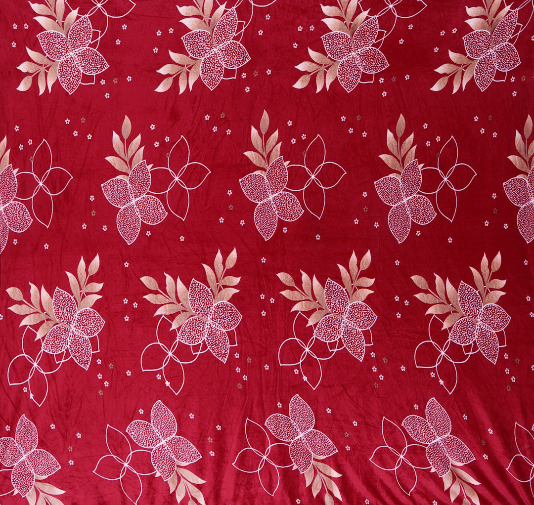 ARRABI® King Size Winter Woolen Bedsheet with 2 Pillow Covers (235 X 215 cm)