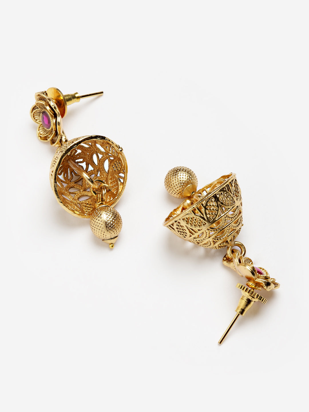 Arrabi Gold Handcrafted Jewellery Set with 2 Earrings(56 cm)