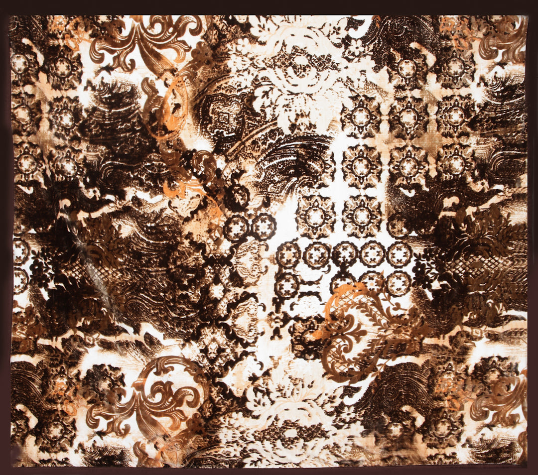 Arrabi Brown Floral Wool Blend 1100 GSM Full Size Double Bed Blanket (230 X 220 cm)