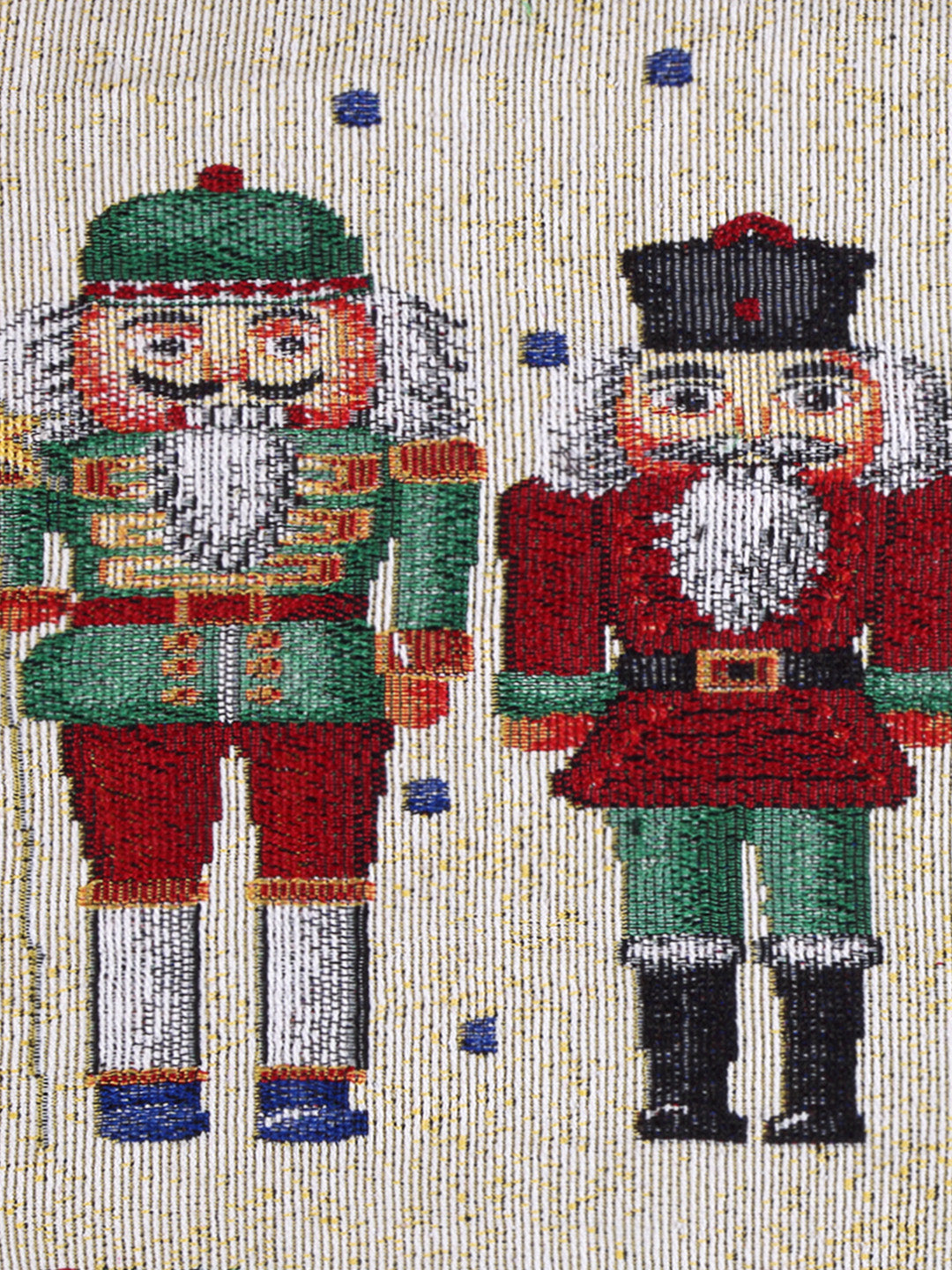 Arrabi Cream Graphic Cotton Blend Full Size Table Mat (Pack of 6) (55 x 32 cm)