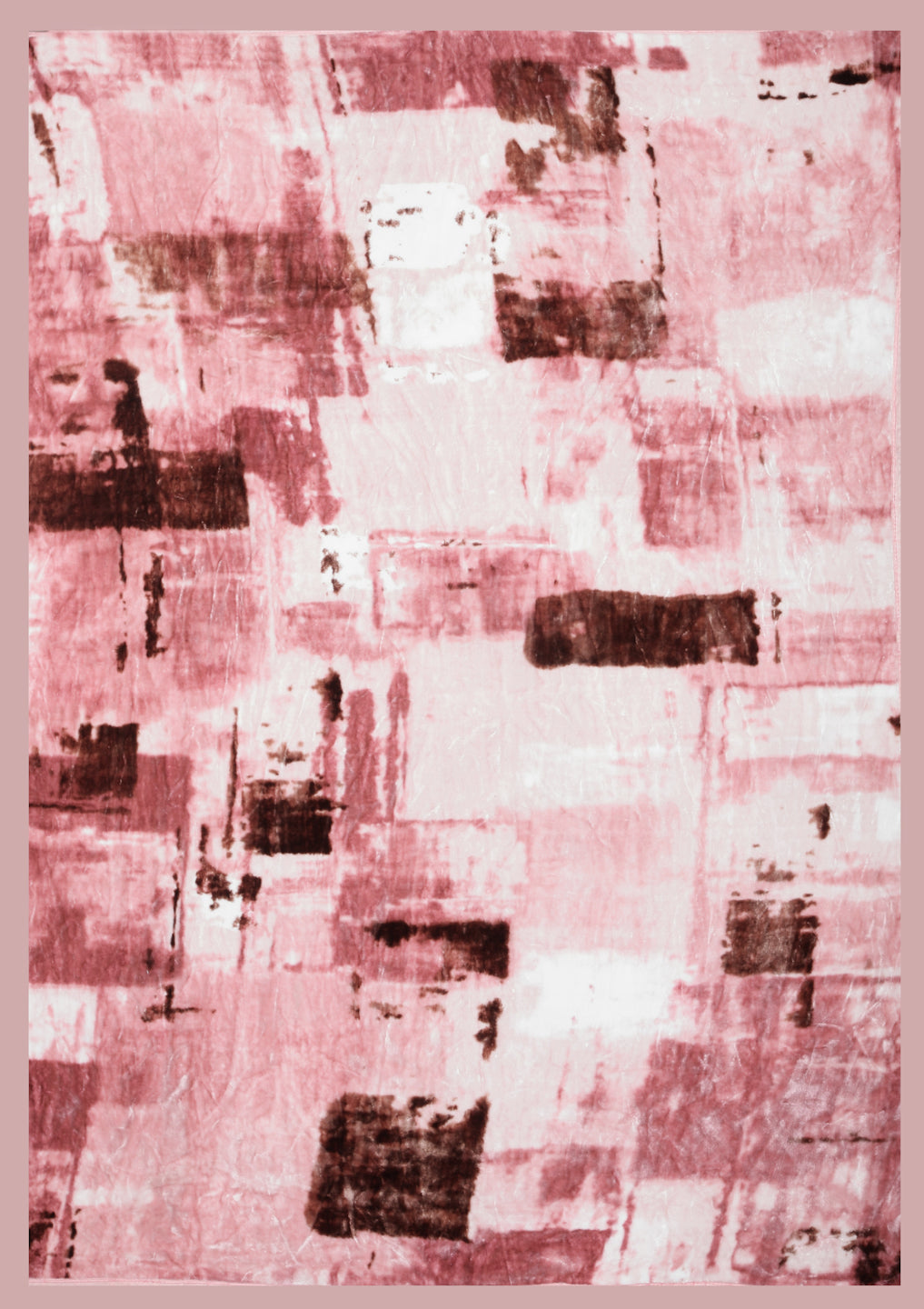 Arrabi Pink Abstract Polyester 950 GSM Full Size Single Bed Blanket (210 X 150 cm)