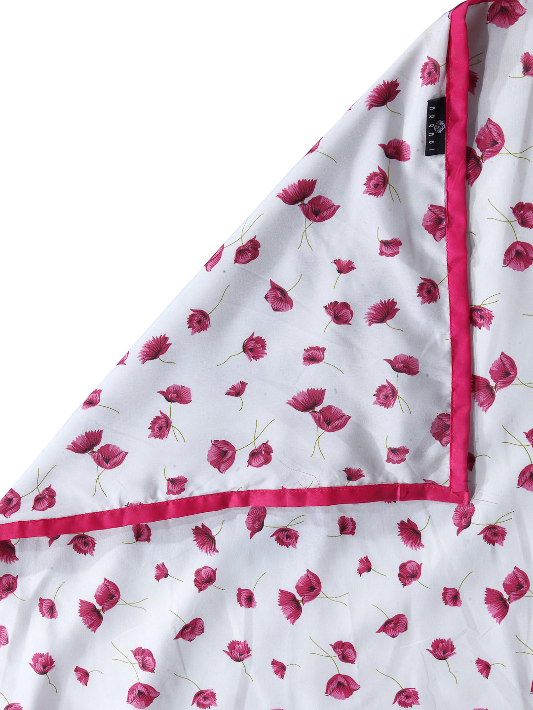 Arrabi Pink Floral TC Cotton Blend 300 GSM King Size Double Dohar (240 x 210 cm)