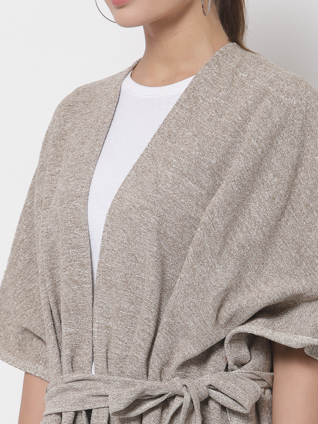 Arrabi Multi Solid Cotton Chenille Full Size 2 Shrug with Belt (Pack of 2) (160 x 100 cm)